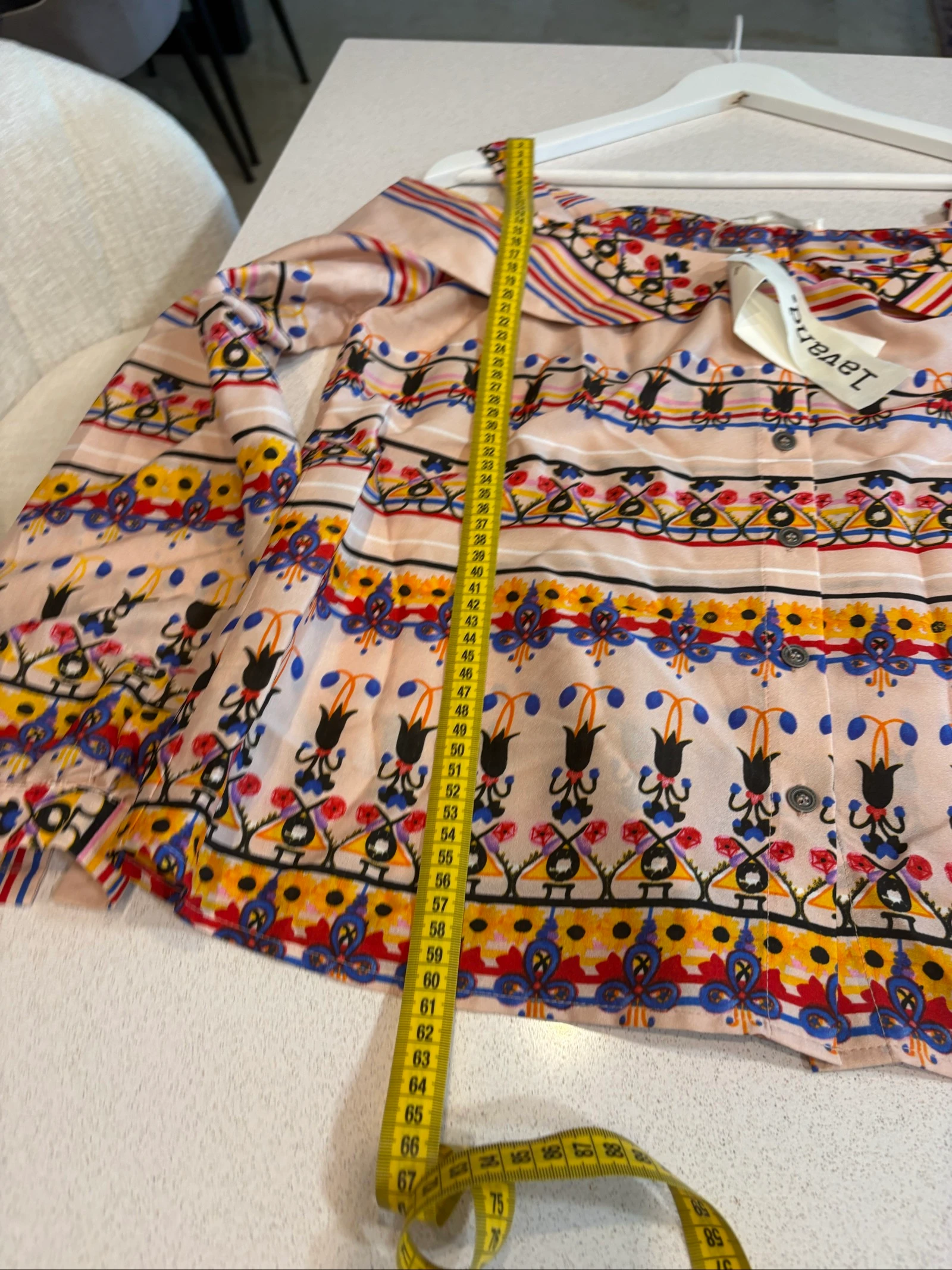 Bohémien chic Lavand schoudervrije blouse – Nieuw – photo 8
